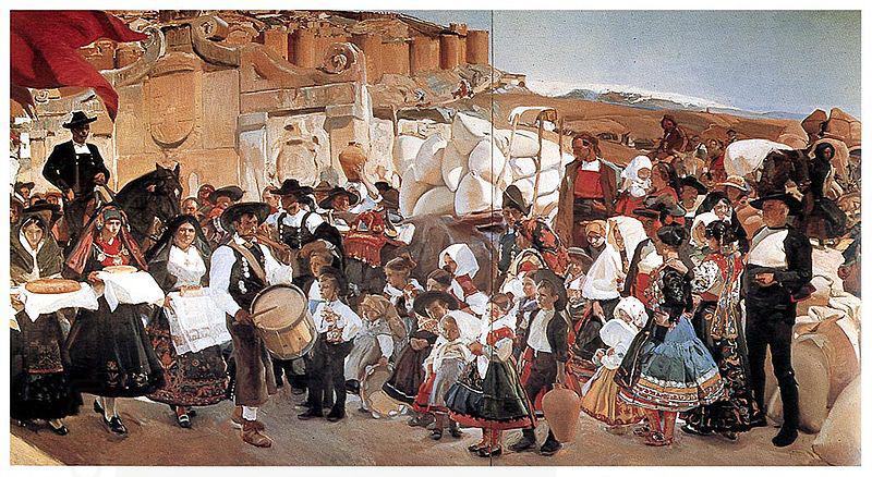Joaquin Sorolla Y Bastida Castilla o La fiesta del pan China oil painting art